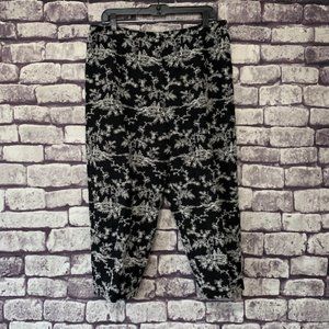 Talbots Black & White Crop Pants Size 14P